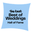 The Knot - Best of Weddings - Hall of Fame 2024 badge