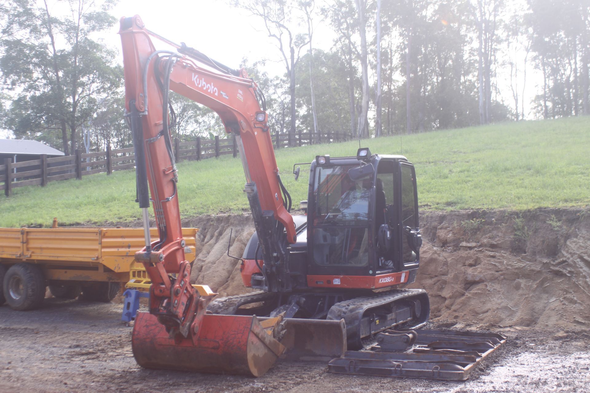 Kubota 8t Excavator Available at field equipment hire