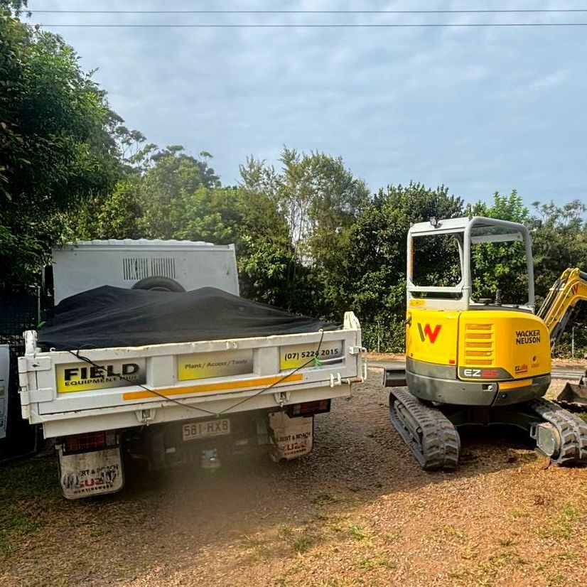 Our Excavator and truck combo