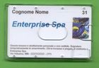 una tessera con scritto Cognome Nome Enterprise Spa