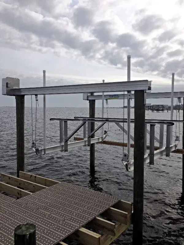 A dock in the middle of a body of water