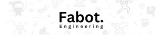 Een zwart-wit logo voor fabot engineering