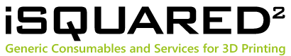 Een logo voor isquared generieke verbruiksartikelen en diensten voor 3D-printen