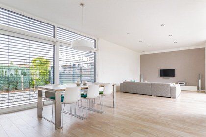 wooden flooring installed in living area