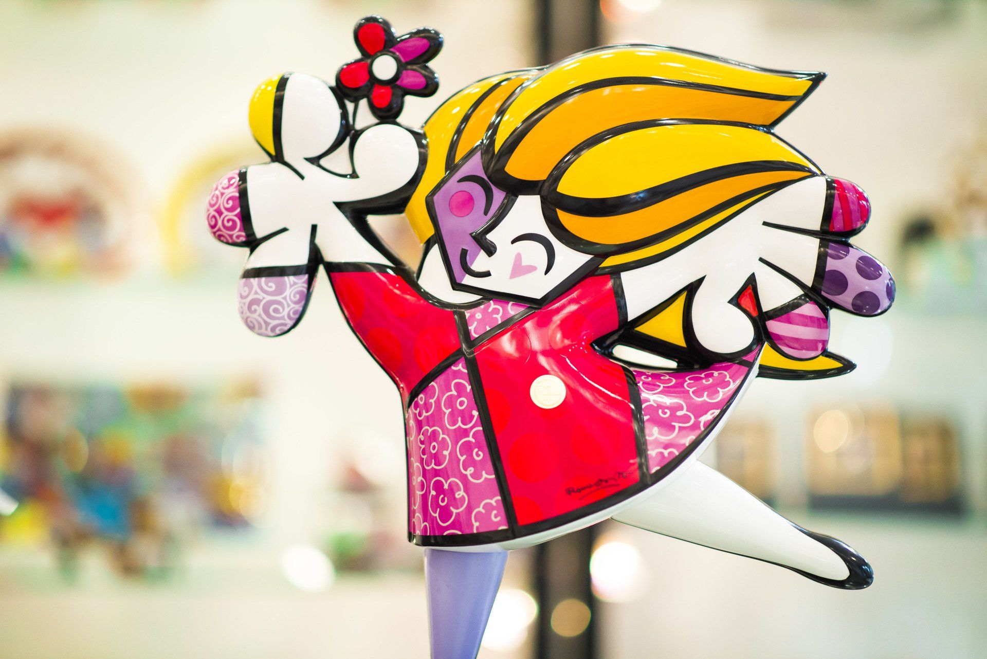 Statua colorata per arredo casa