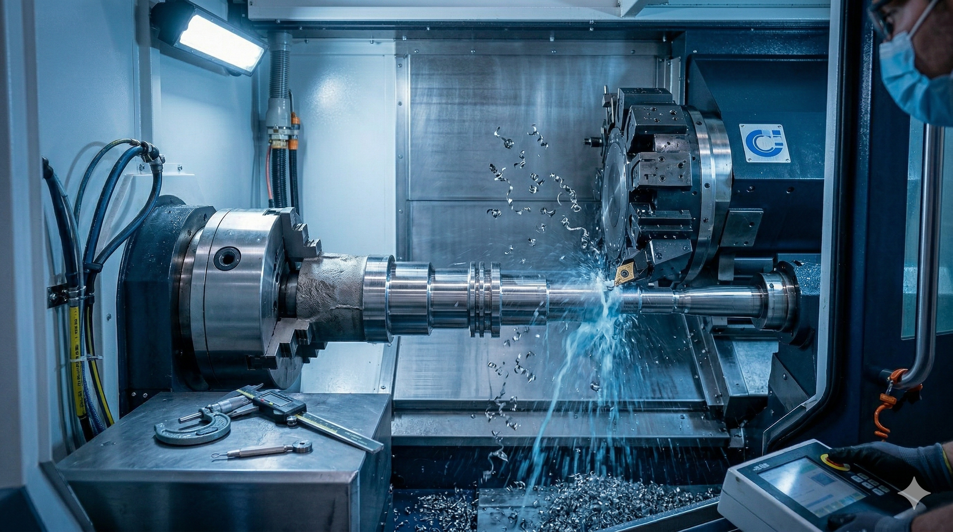 CNC turning precision machining at Metalogic Industries