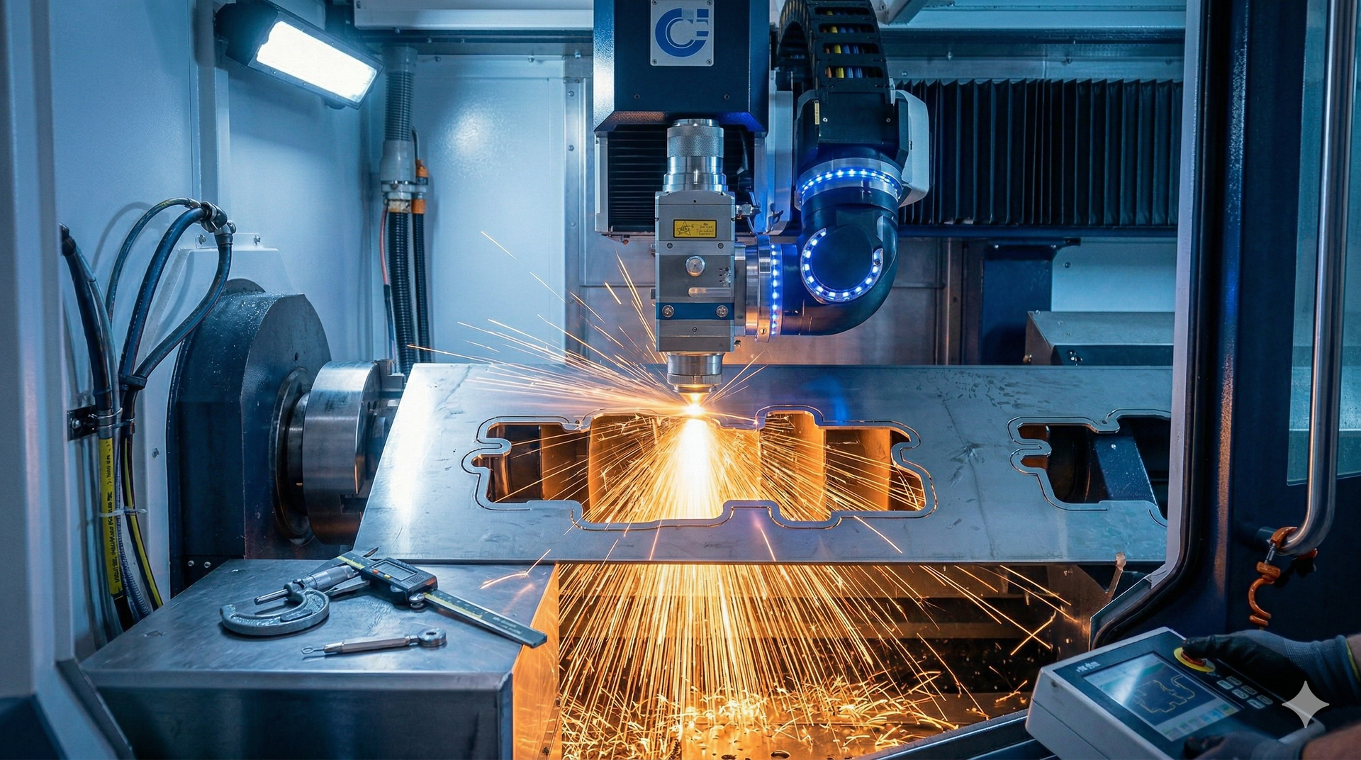 5-axis laser cutting at Metalogic Industries