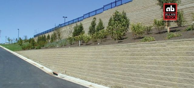 Retaining Wall Beside The Highway — Cincinnati, OH — Western Hills Builders Supply Co.