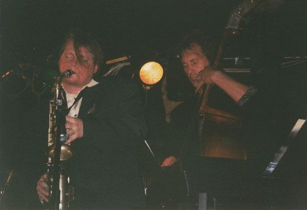 Matt Feinberg with James Chance on stage