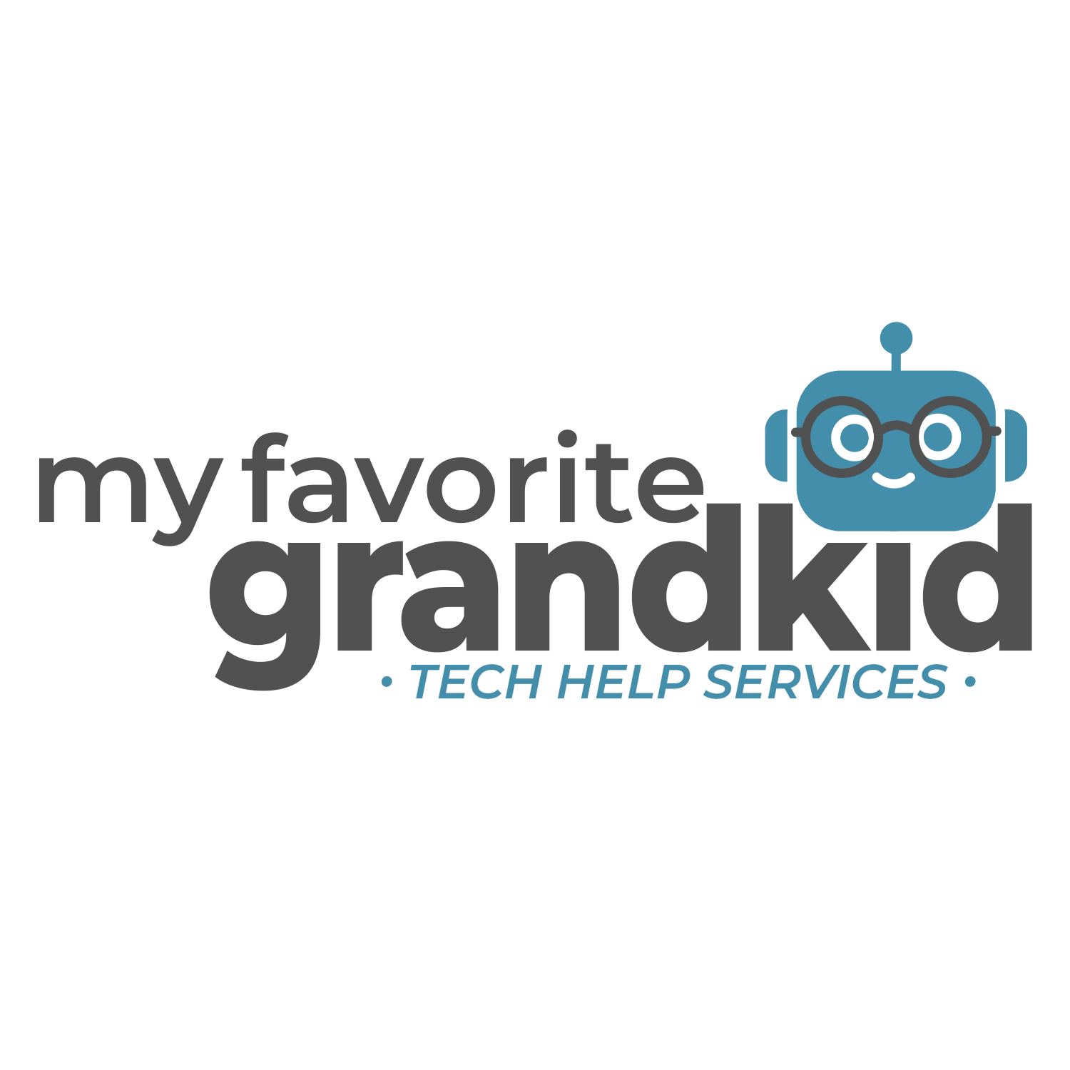 The logo for my favorite grandkid tech help services has a robot on it.