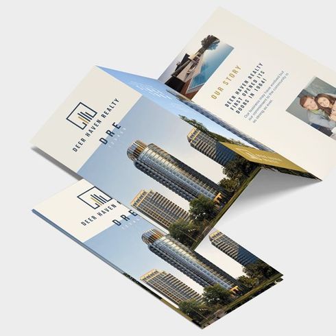 A brochure for a real estate company called deer haven realty