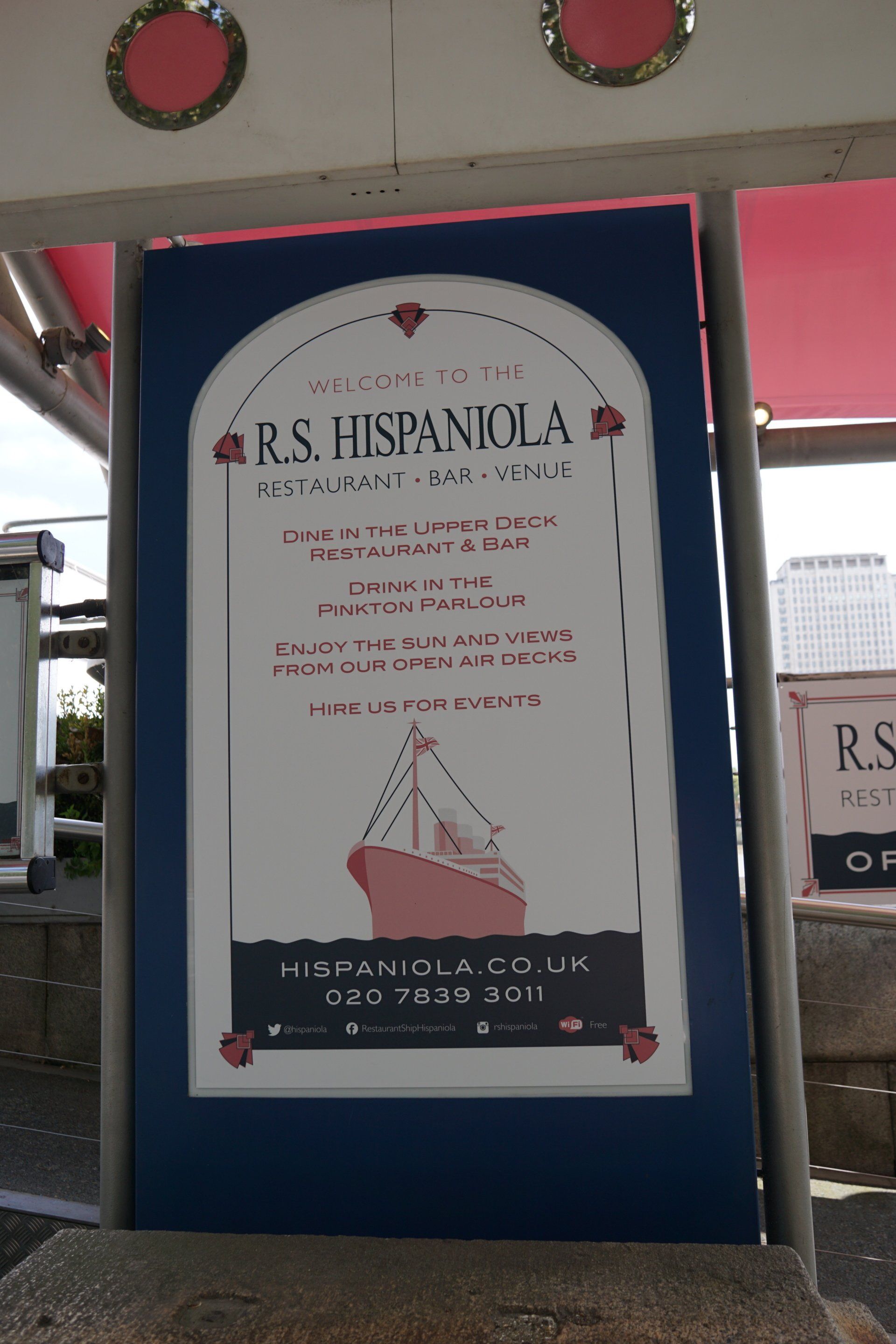 large menu foamex panel