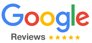 Google Reviews logo with five gold stars.
