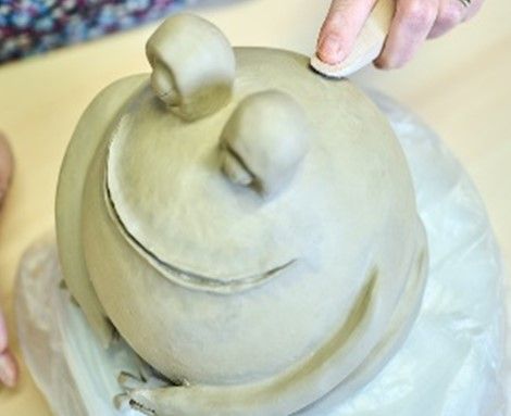 Voorbeeld klei kikker