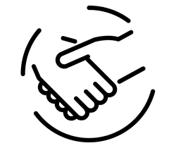 Icon of two shaking hands