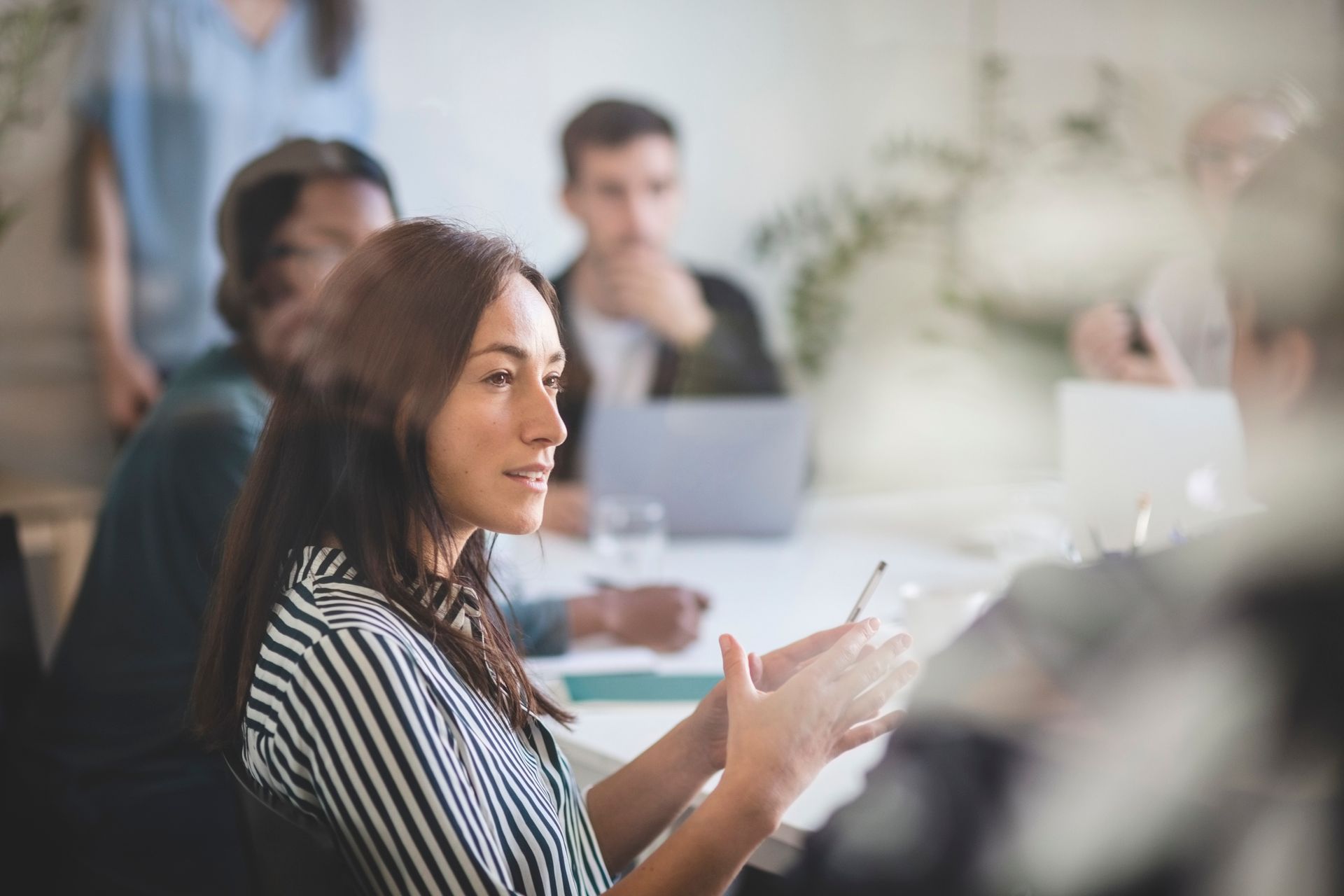 Woman Listening to a Meeting - W. Palm Beach, FL - Accord Mediation, LLC