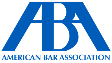 A blue logo for the american bar association