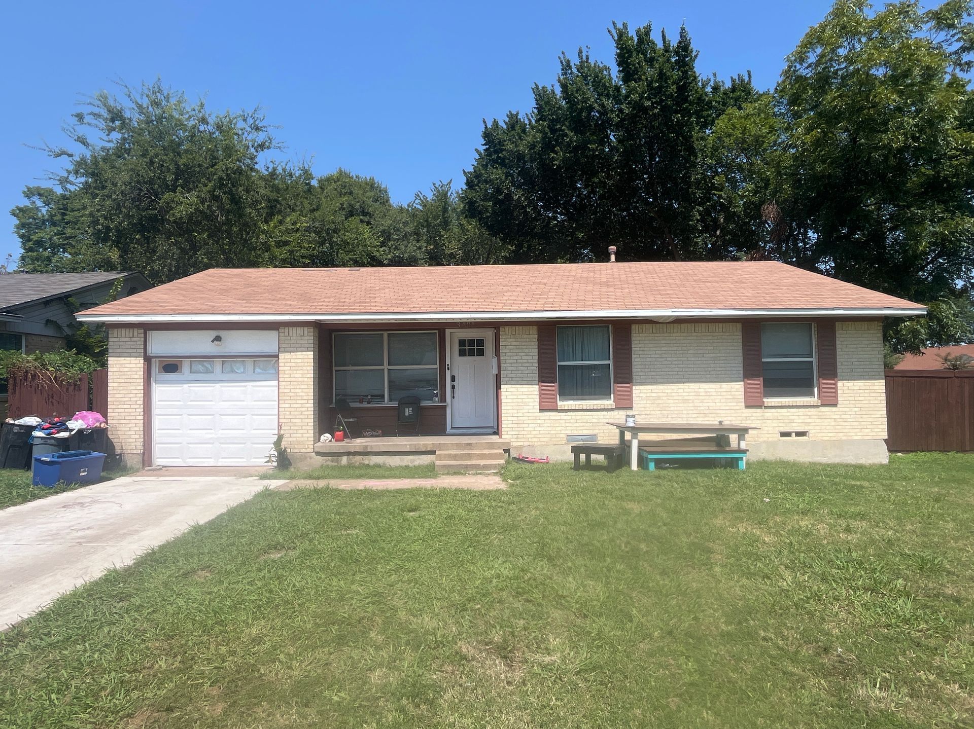 Small Tan Brick House