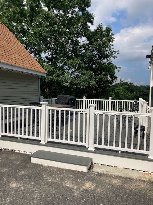 deck outside of a house