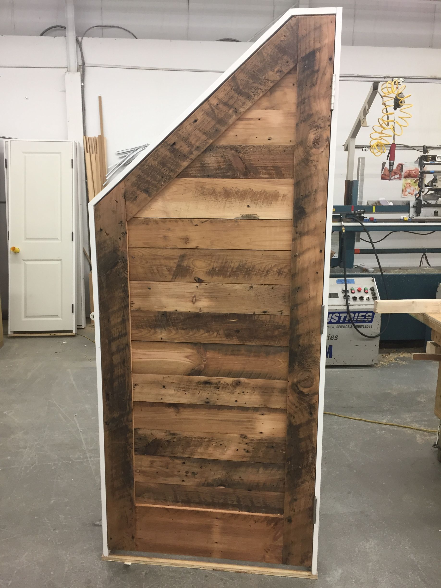 part of a wooden door under construction