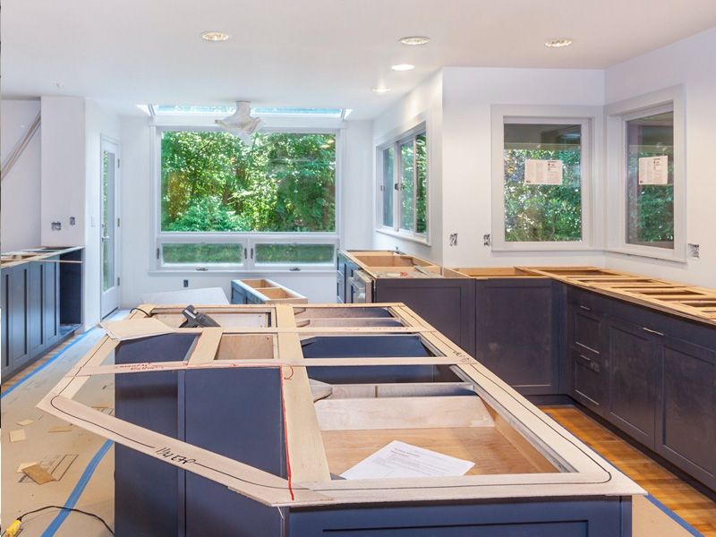 kitchen under construction