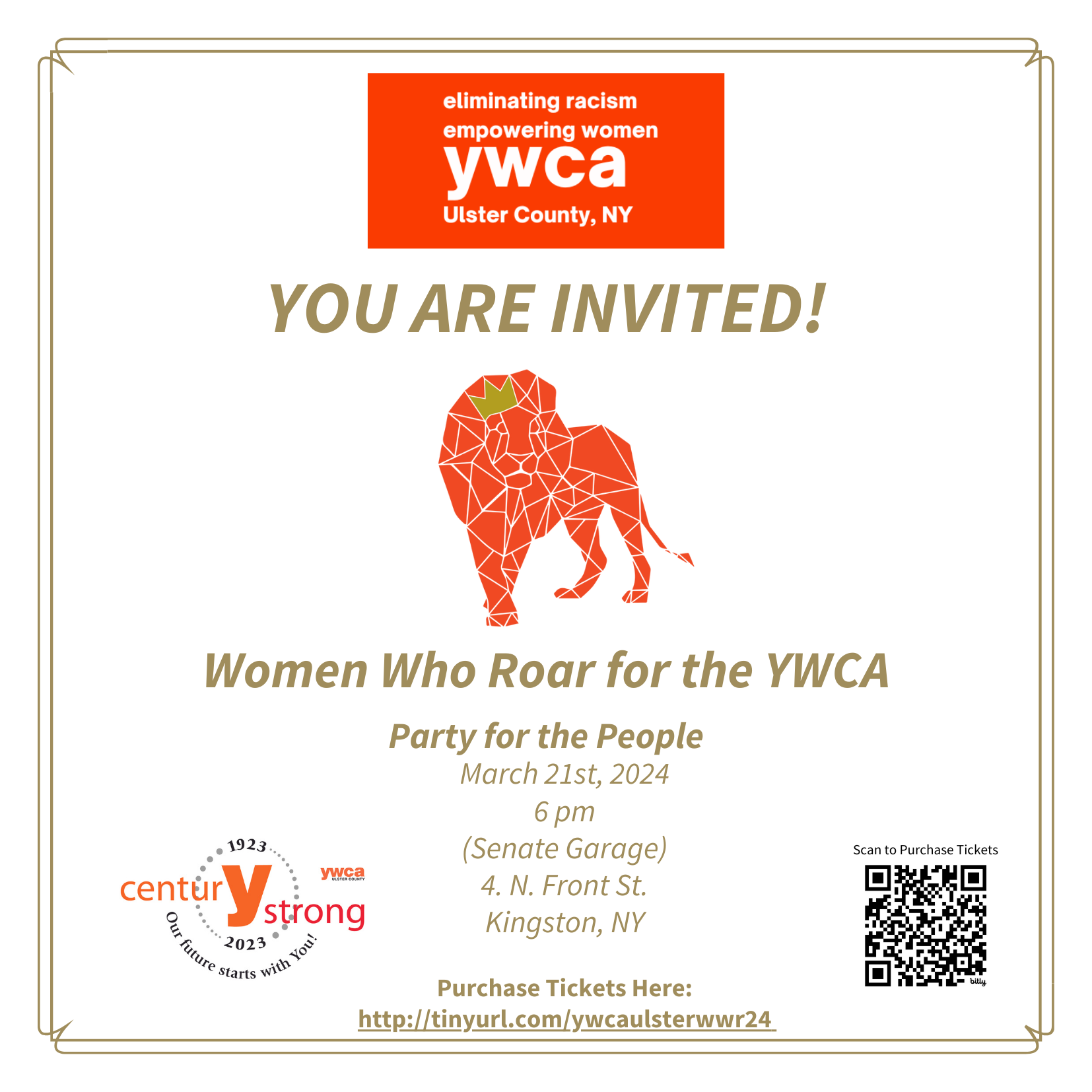YWCA event invitation: 
