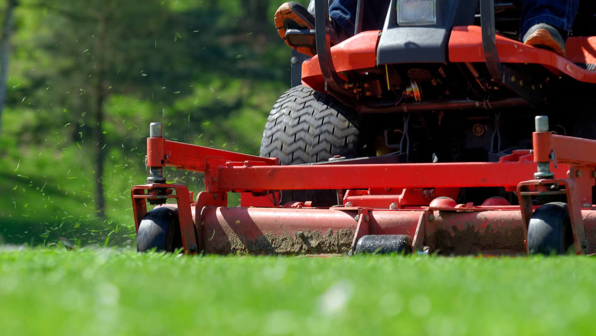 Lawn Mower Providing Commercial Lawn Care