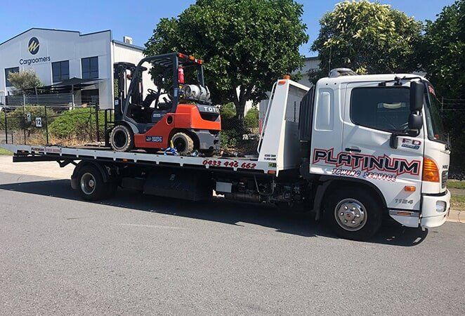 Forklift — Tilt Tray Towing in Jimboomba, QLD