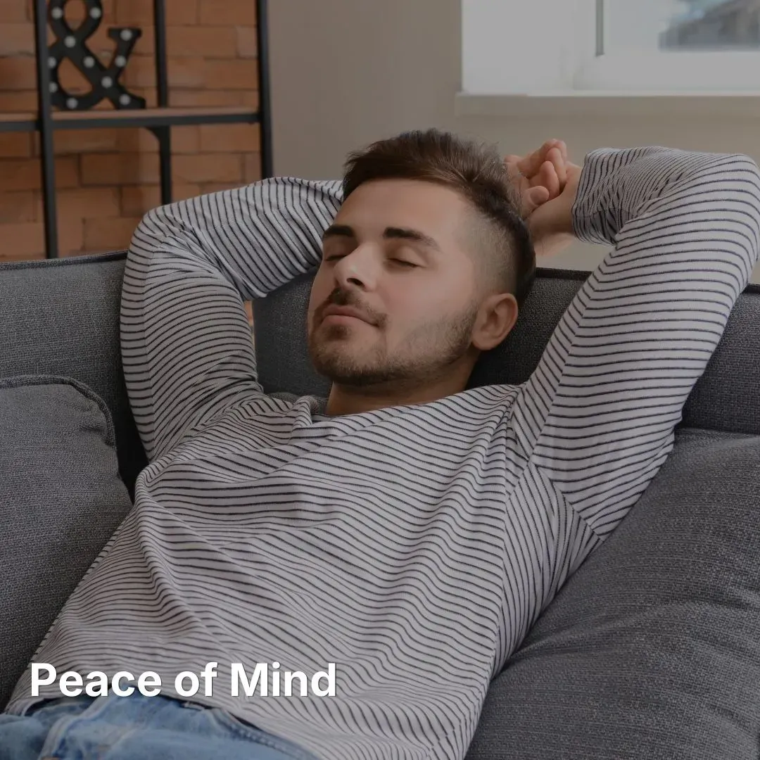 Man resting after roof has been inspected