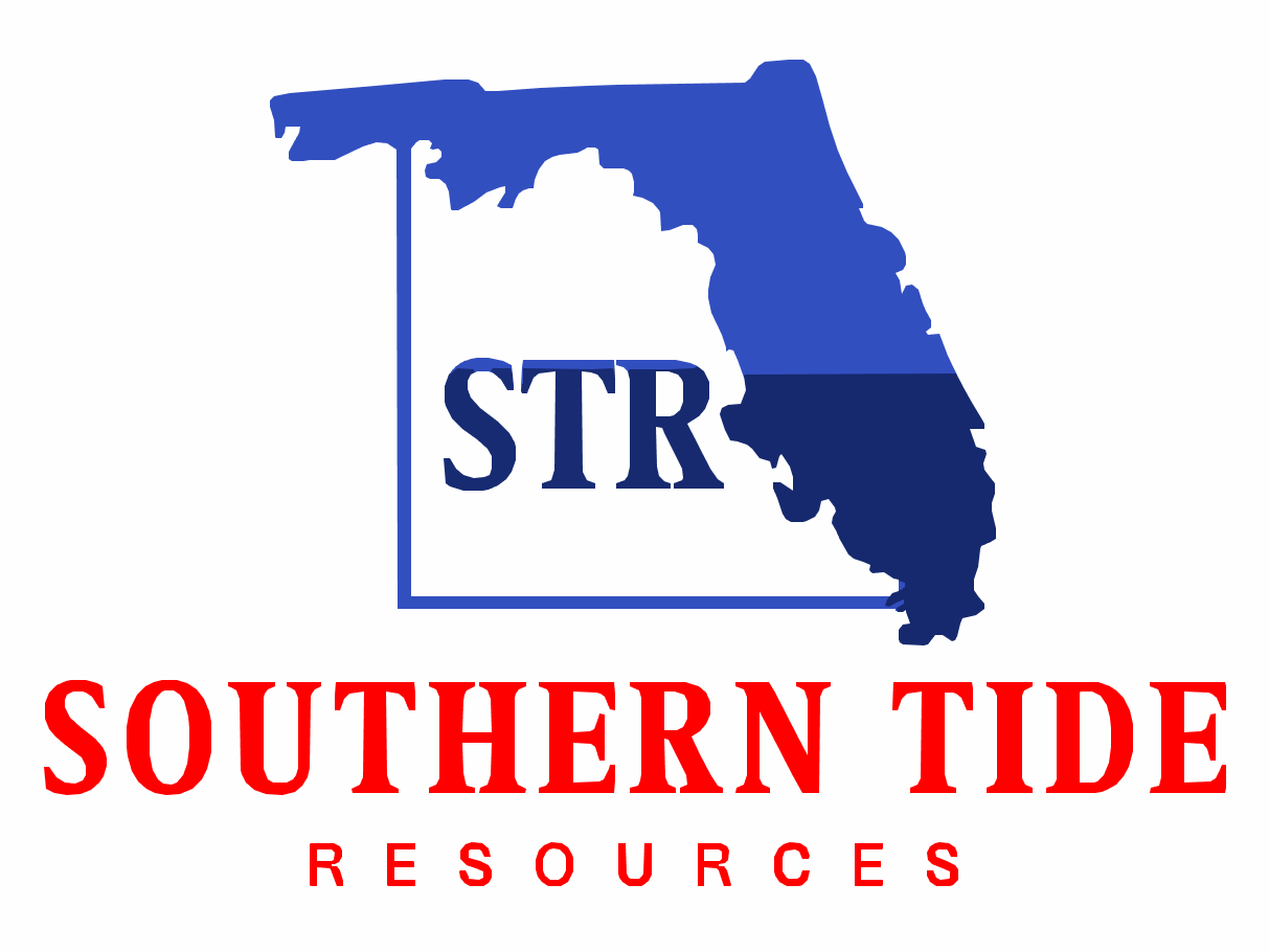 Logo for Southern Tide Resources with a geometric icon and text.