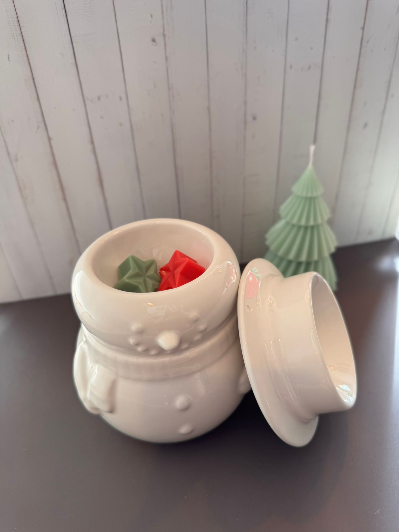 Wax brander sneeuwpop