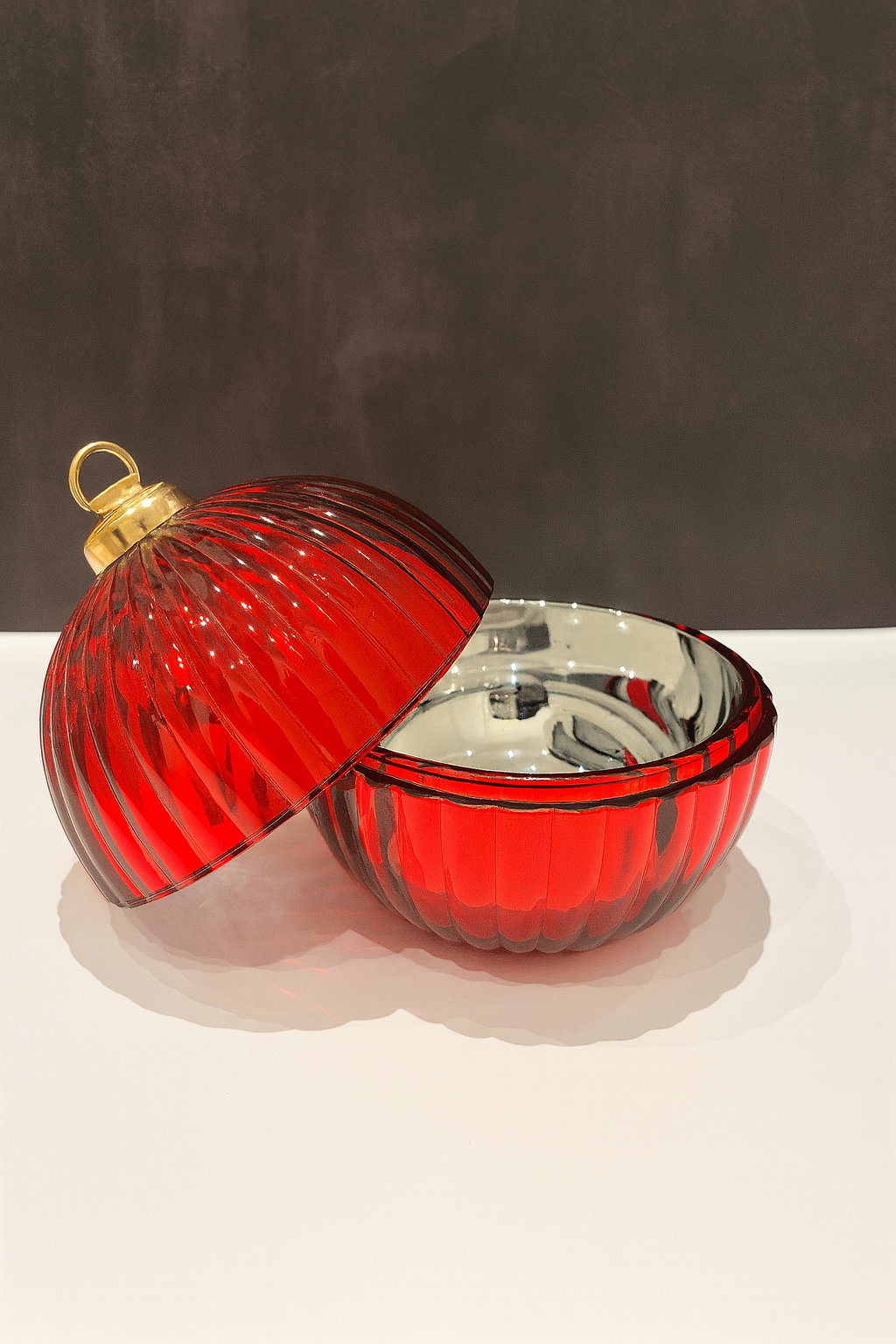 Rode Kerstbal Kaars Large (Limited Edition)