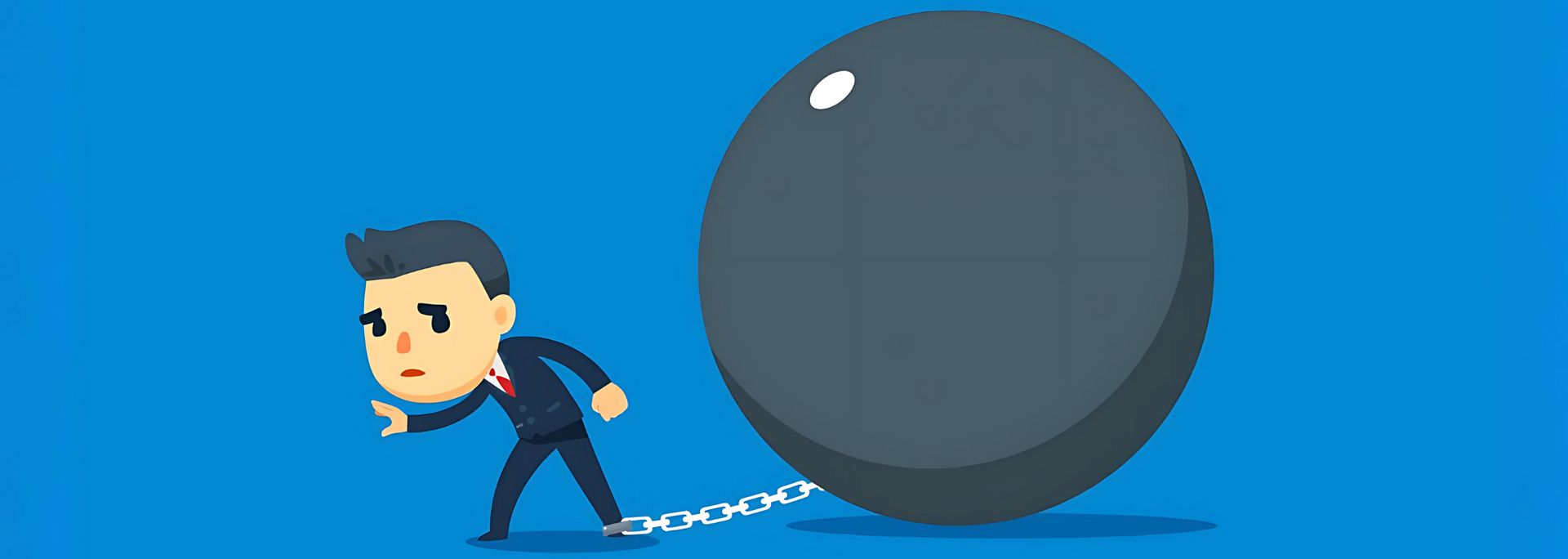 Picture of someone wearing a ball and chain. Picture of someone wearing a ball and chain.