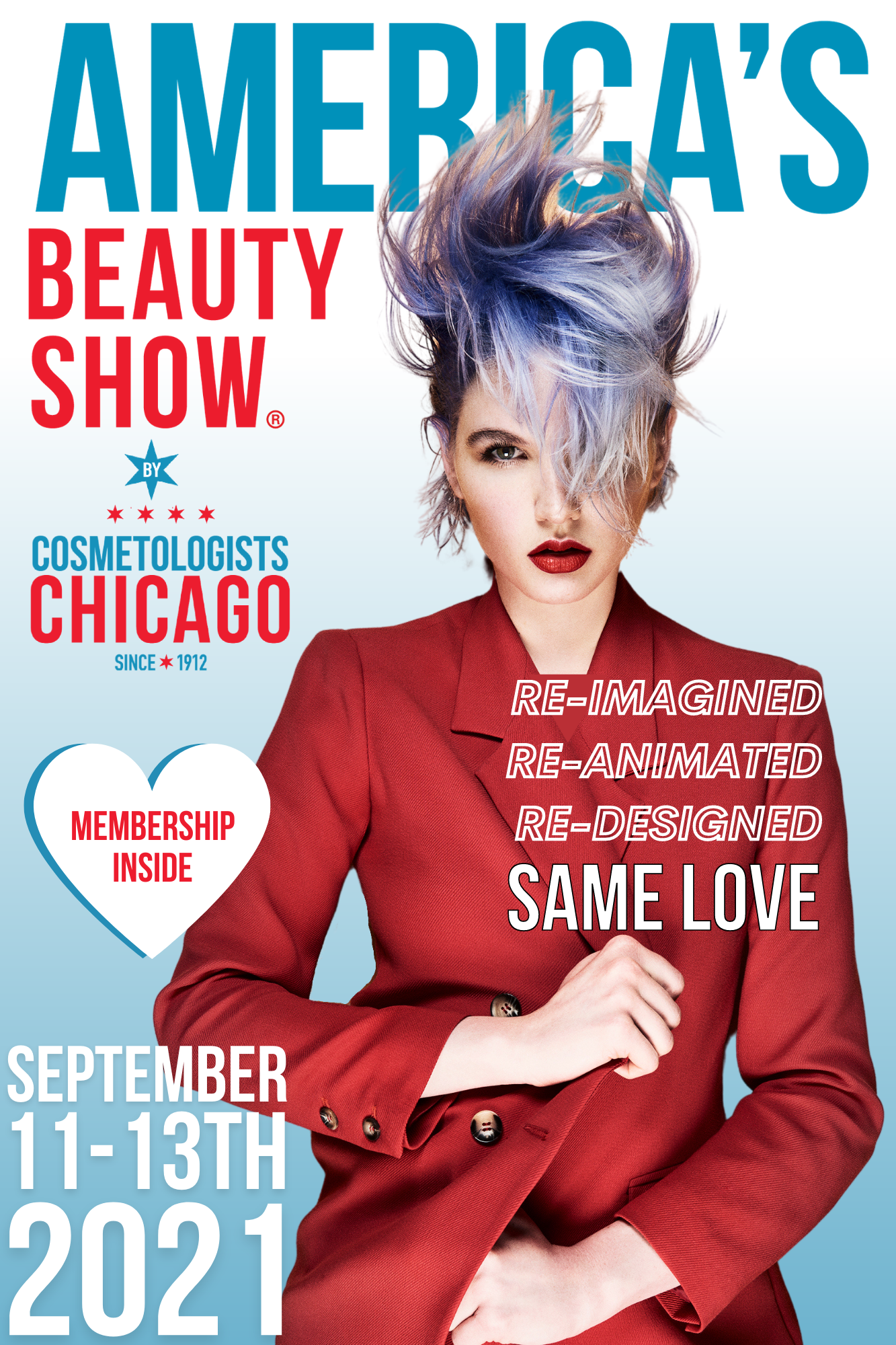 A poster for the america 's beauty show in chicago