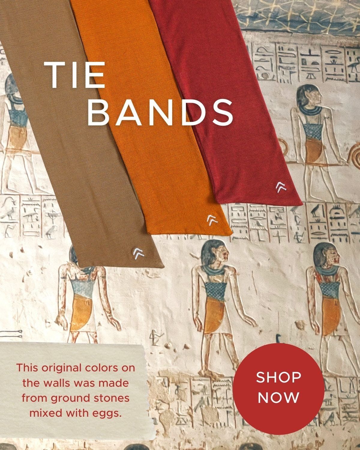 Tie bands are made from ground stones mixed with eggs