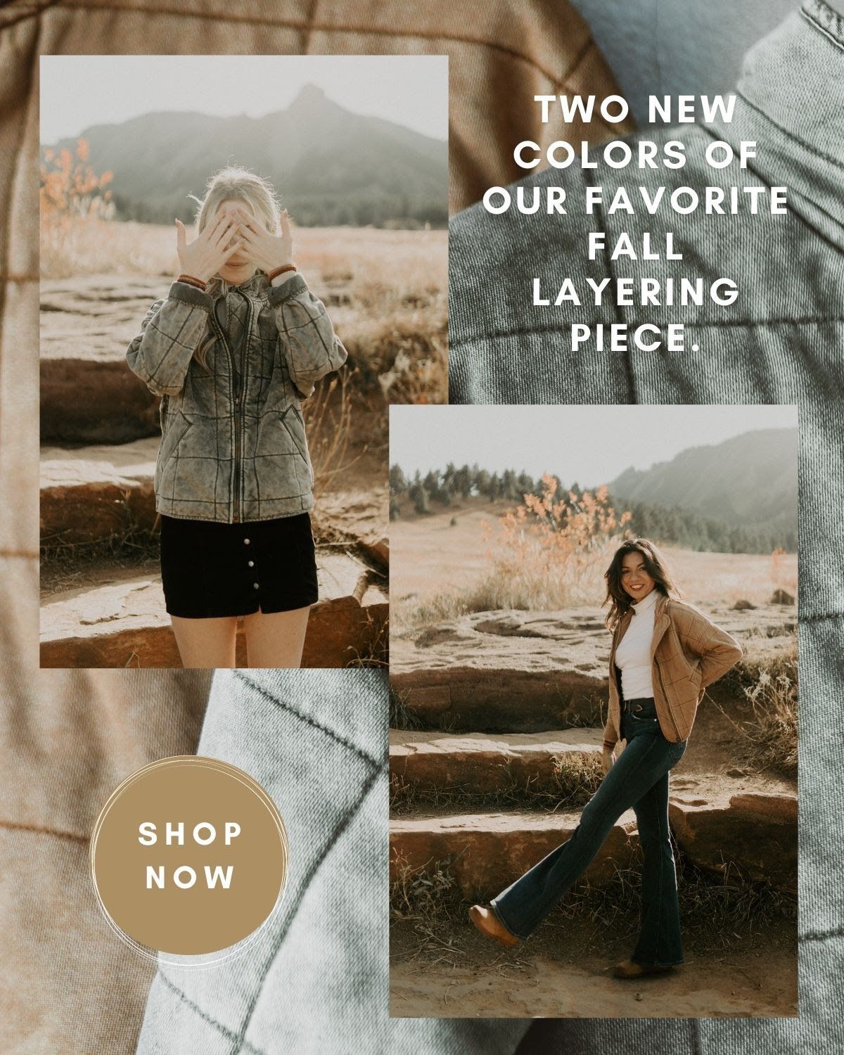 Two new colors of our favorite fall layering piece.