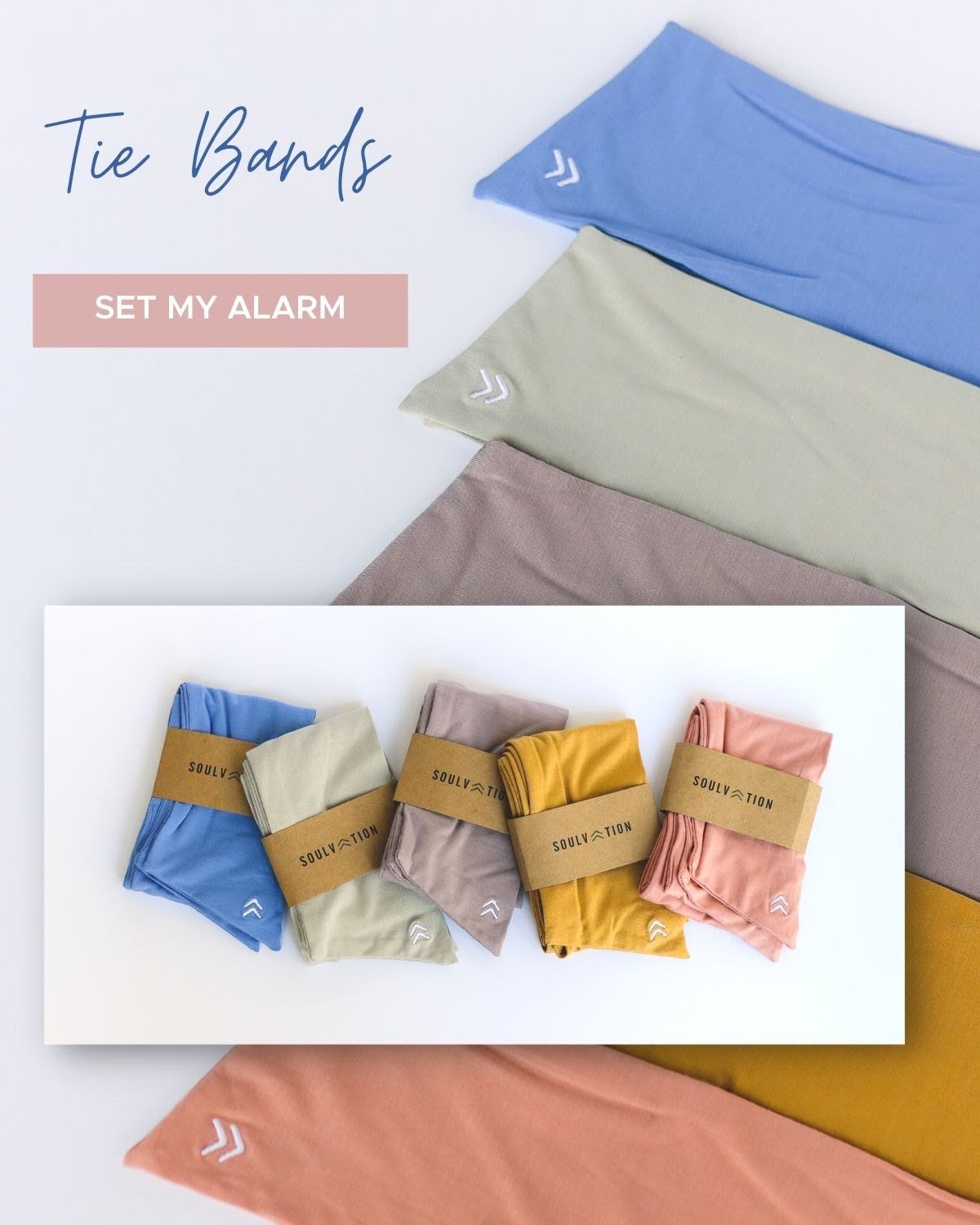 A bunch of tie bands are stacked on top of each other