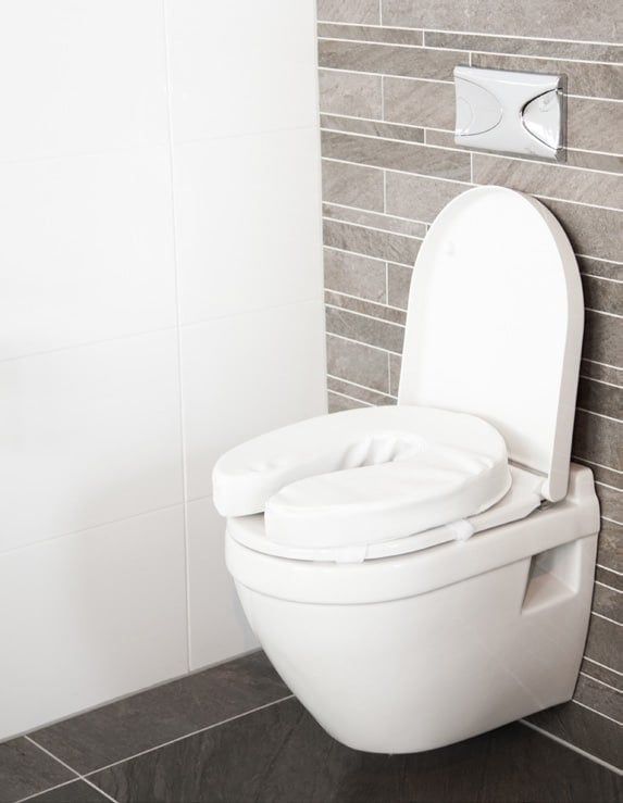 Padded Toilet Seat in bathroom