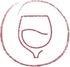 wine glass and circle icon