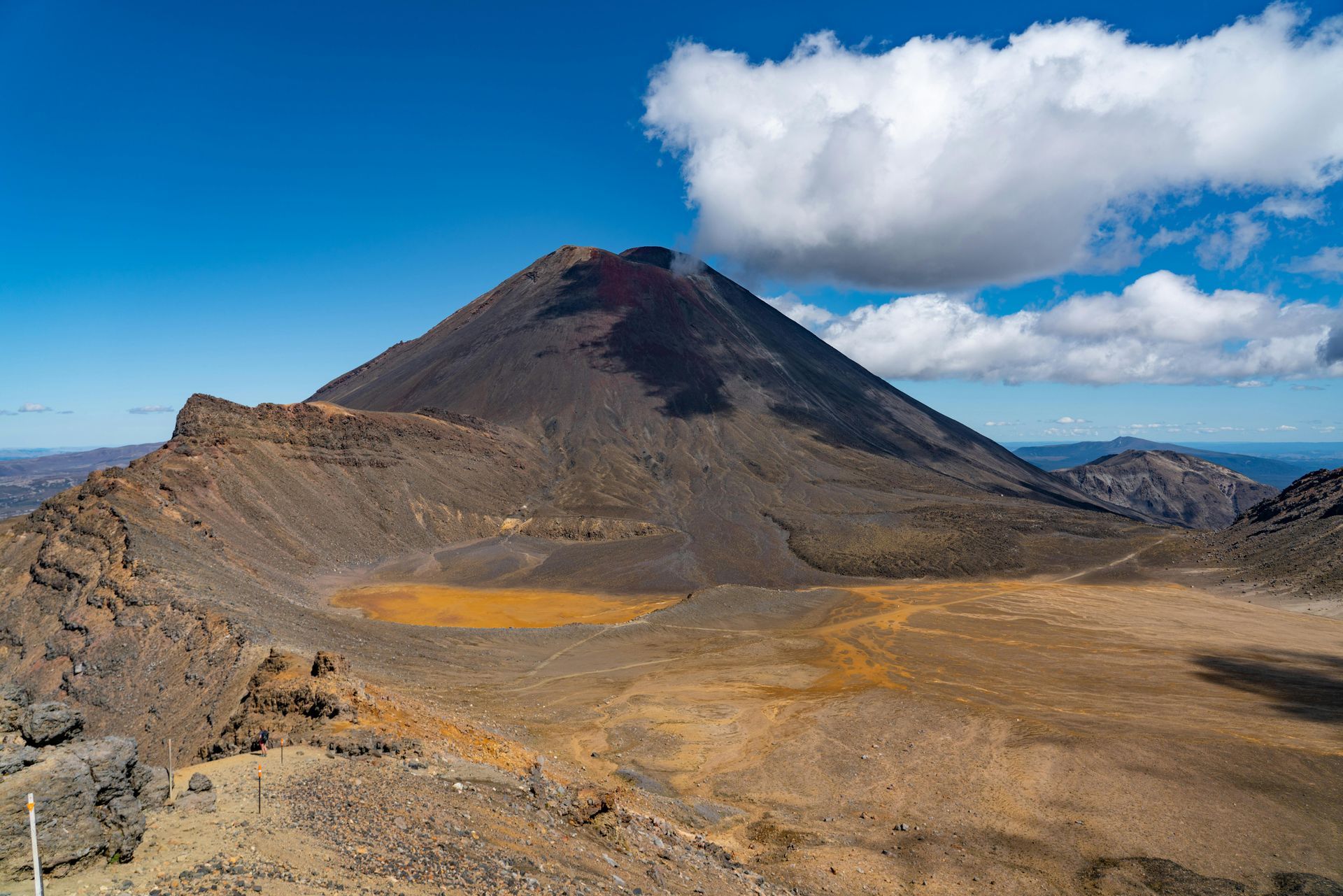 Mount Ngauruhoe volcano, filming location for Mount Doom in Lord of the Rings, Tongariro National Park New Zealand