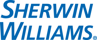 Sherwin-Williams logo in blue. The brand name is displayed in two lines, with a registered trademark symbol.