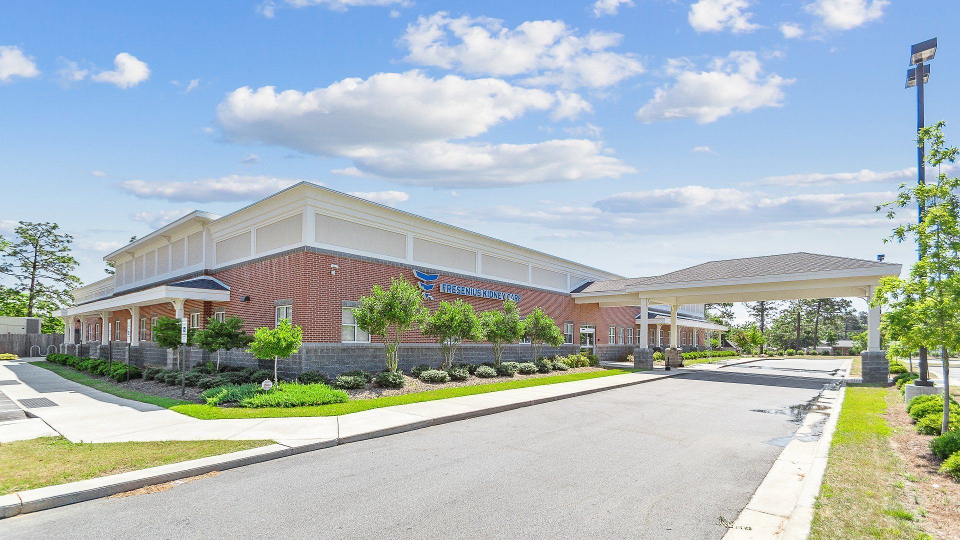 A large brick fresenius medical care dialysis center