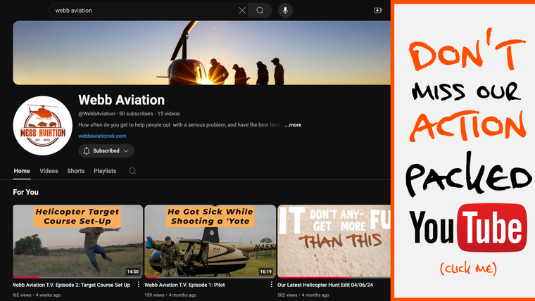 A screenshot of a webb aviation youtube channel