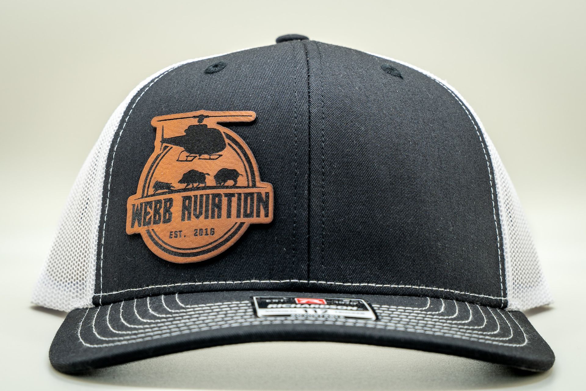 Webb Aviation Leather Logo Hat