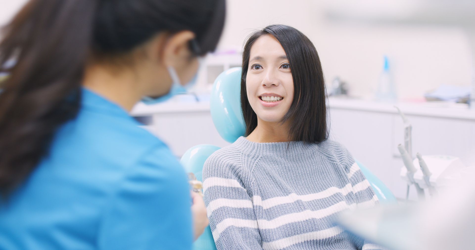 woman in dental chair