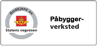 Logo for verksted godkjent av Statens Vegvesen.