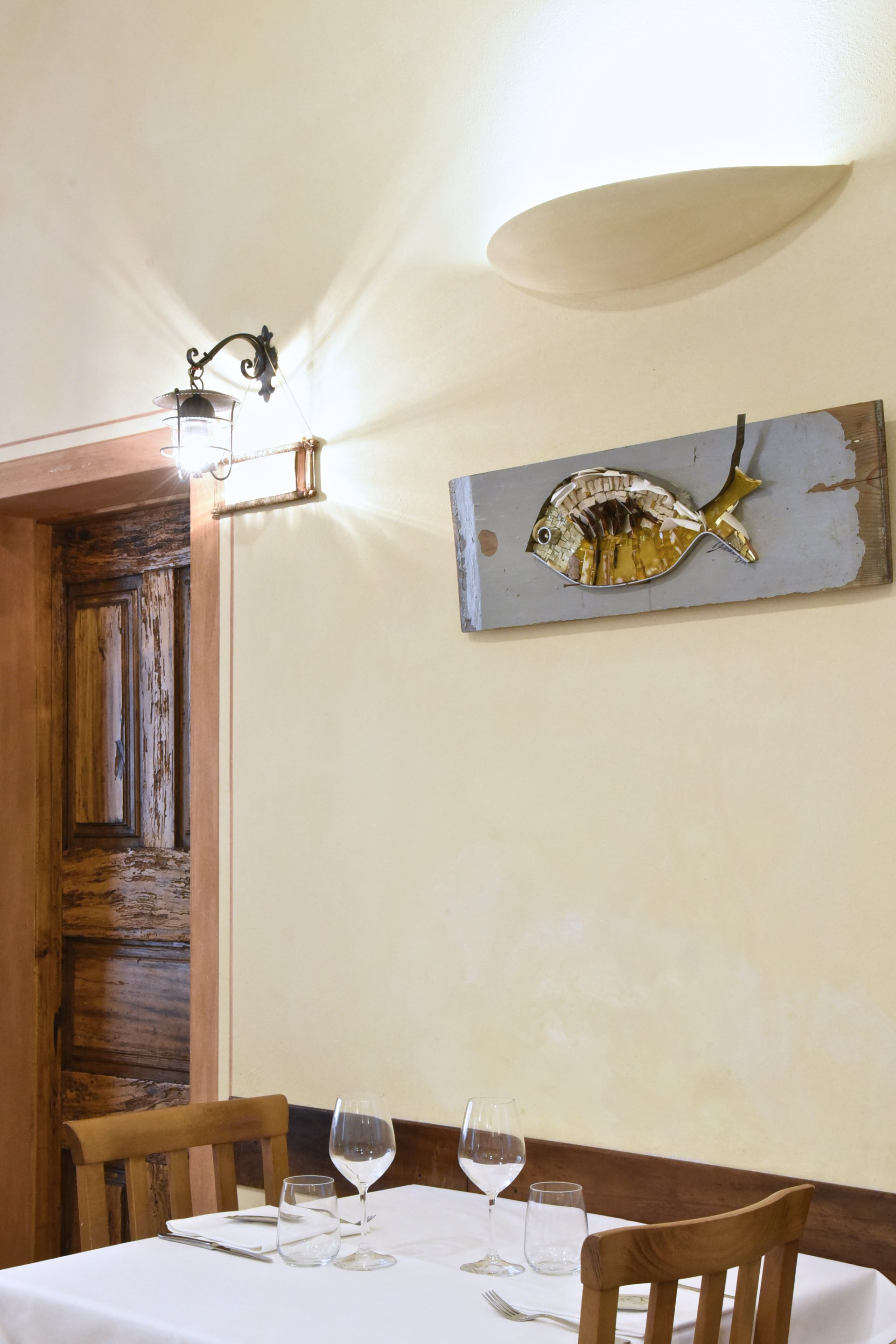 interni in legno del ristorante