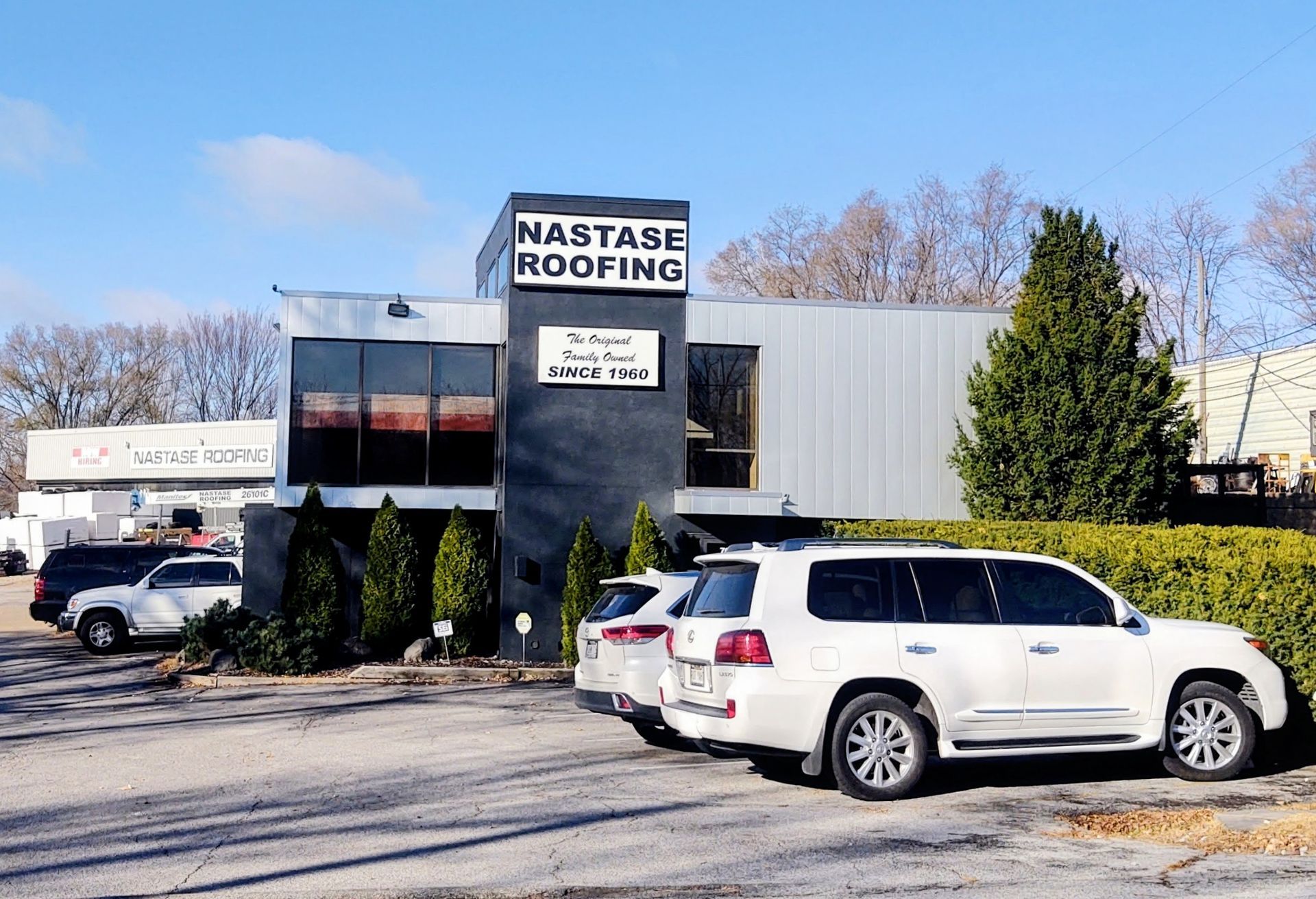 A two-story commercial building with 