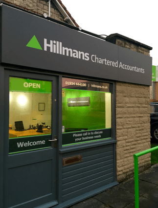 Hillmans Chartered Accountants Weston-super-Mare Shop Front