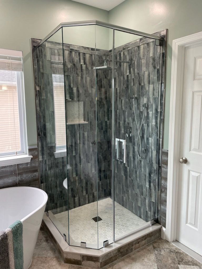 Shower Glass Modern After - Summerville, SC - A Morgan Glass